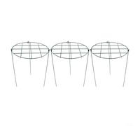 Paquete de 3 jaulas de soporte de metal para plantas, soporte de rosas trepadoras y hortensias para marco de arbusto, flor de peonía para anillo para estaca de plantas de tomate, soporte de cultivo de