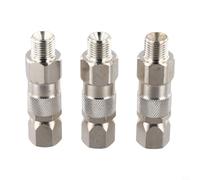 Paquete de 3 juntas giratorias de 360 grados de 1/4 pulgadas para pulverizador de pintura sin aire, adaptador de conector de manguera de alta presión de acero inoxidable 304, accesorio de rotación