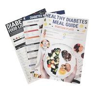 Paquete de 3 libros de cocina para diabéticos: tabla de alimentos, lista y planificador de comidas | Manejo de la diabetes y guía de alimentación saludable para diabetes tipo 2 con recetas