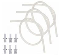 Paquete de 3 mangueras de leche de silicona de 38 cm con 6 conectores de pezón para máquinas de café GIGA Z5 Z6 Z7 Z8 totalmente automáticas, tubo de repuesto transparente para sistema de espuma a