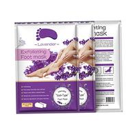 Paquete de 3 mascarillas para pies, eliminador de callos y células muertas de la piel para mujeres y hombres, lavanda