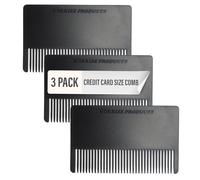 Paquete de 3 mini peines para peinar el cabello y el bigote, peines antiestáticos para el cuidado de la barba de los hombres, aseo y desenredo, sobre la marcha