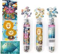 Paquete de 3 mini rompecabezas de 150 piezas para adultos, rompecabezas pequeños de 6 x 4 pulgadas para decoración de la casa