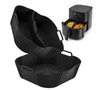 Paquete de 3 Molde Silicona Freidora de Aire, 2 x 3.1L + 1 x 6.2L Accesorios Freidoras de Aire, Reutilizable Airfryer Accessoire para Freidoras de aire Tefal Ninja COSORI Russell Hobbs Chefman