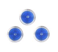 Paquete de 3 niveles de burbuja circular de 32 mm, niveles de burbujas acrílicas altamente translúcidas con líneas de referencia negras, diseño de paralaje bajo para montaje, enmarcar y carpintería