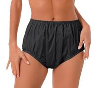 Paquete de 3 pañales de tela de TPU impermeables para adultos, reutilizables, a prueba de fugas, calzoncillos protectores lavables para el cuidado de ancianos (negro, XL)