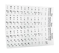Paquete de 3 pegatinas para teclado coreano, teclado coreano, fondo blanco con letras negras para computadora (coreano)