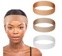 Paquete de 3 pelucas de silicona transparente, diademas de silicona ajustables antideslizantes sin costuras, bandas de peluca antisudor para hombres y mujeres