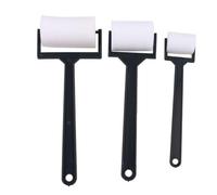 Paquete de 3 pinceles de rodillo de pintura de espuma para niños, herramientas de manualidades de esponja blanca para proyectos de arte escolares y domésticos, diseño ligero de mano para manos