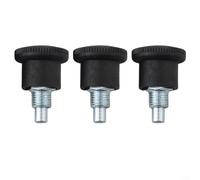 Paquete de 3 pomos de resorte para bicicleta estática con rosca M10, 14 mm de longitud, accesorio de gimnasio de plástico negro para uso doméstico y comercial