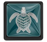 Paquete de 3 pomos modernos de color negro con diseño de tortuga verde y mar para gabinete, color negro, de un solo agujero, para cajones de cocina y cajones