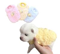 Paquete de 3 prendas XXS para perros de razas pequeñas, chaleco de forro polar de invierno para chihuahua, yorkie y mini cachorros de menos de 1 libra para perros pequeños recién nacidos (tamaño XXS