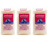 Paquete de 3 - Profusion - Sal rosa del Himalaya fina | 500 g | Paquete de 3