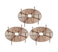 Paquete de 3 protectores de cubierta para macetas con estacas, malla de rejilla de plástico ABS para seguridad de gatos y bebés, protector de barrera antiexcavación para macetas de jardín interiores y