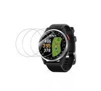 Paquete de 3 protectores de pantalla para reloj inteligente Garmin Approach S44, película de vidrio templado sin burbujas, dureza 9H, transparente HD, antihuellas, antiarañazos