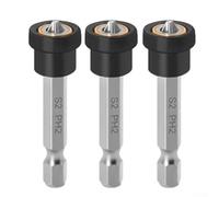 Paquete de 3 puntas de destornillador para paneles de yeso con cuello de tope de profundidad, juego de brocas autocentrantes para carpintería, vástago hexagonal de 4 pulgadas para brocas de inserción