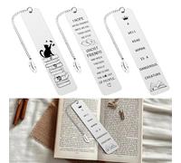 Paquete de 3 Puntos de Libro Metalicos Marcapaginas Personalizado Regalo Amiga con Colgante Marcapáginas Inspiradores Regalo para Profesora Infantil Adecuado para Regalos Jubilacion Marcapaginas