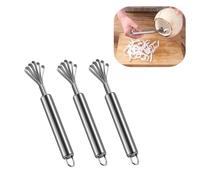 Paquete de 3 raspadores de coco resistentes para carne de coco, rallador de coco de acero inoxidable, cuchillo de extracción de carne de coco para herramienta de coco de cocina
