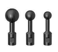 Paquete de 3 rebabas giratorias esféricas para amoladora en ángulo de 25 mm, 30 mm, 40 mm de diámetro, acero al carbono para amoladoras de 4.5 y 5 pulgadas para tallado de madera