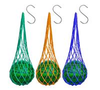 Paquete de 3 Redes para comederos Colgantes de gallinas, comedero, Bolsas de Red para alimento de gallinas, Accesorios para gallineros, Bolsas de alimento, Ganchos, comeder