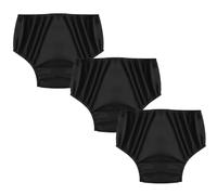 Paquete de 3 Reutilizables Pantalones de plástico para incontinencia para adultos,Bragas Pantalones cómodos unisex de EVA para incontinencia(Black,Small)
