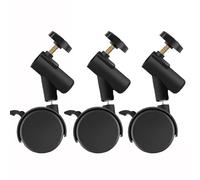 Paquete de 3 ruedas de soporte de luz con frenos de rotación de 360 grados para un fácil posicionamiento en estudio o sesiones de fotos de boda, equipo de fotografía de boda