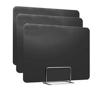 Paquete de 3 separadores de privacidad negros para aulas de estudiantes. Divisores de escritorio ligeros y biombos de oficina. Ideales para exámenes escolares y uso docente (tamaño: 40 x 50 cm).