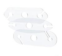 Paquete de 3 soportes independientes de acrílico transparente, estante para copas de vino que ahorra espacio para 2 copas, organizador moderno de encimera de bar y restaurante