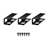 Paquete de 3 soportes multiusos para debajo de la mesa, estante de almacenamiento de metal resistente para cajas de cables, interruptores de escritorio, soporte para computadora portátil para