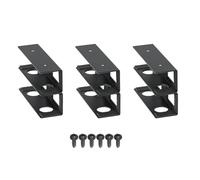 Paquete de 3 soportes multiusos para debajo de la mesa, estante de almacenamiento de metal resistente para cajas de cables, interruptores de escritorio, soporte para computadora portátil para