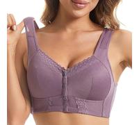 Paquete de 3 sujetadores para mujer sin aros con cierre frontal, sujetador push up, pechos grandes, sujeción fuerte, acolchado, tallas grandes, sin tirantes, sujetador sin aros para mujer, sujetador