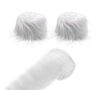 Paquete De 3 Tiras De Felpa De Piel Sintética Para Decoración, Tela De Piel Artesanal Esponjosa, Piel Sintética Para Manualidades, Adecuada Para Ropa, Zapatos, Muñecas, Árboles De Navidad, Etc.