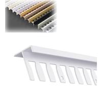 Paquete de 3 tiras de transición de aluminio para suelo, 36 pulgadas, borde flexible para madera a suelo, barra de juntas sin costuras, ideal para armario de cocina (blanco, 1,5 x 90 cm)