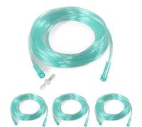 Paquete de 3 tubos de oxígeno, 16.4 pies cada uno, tubos de oxígeno verdes resistentes a los aplastamientos, resistentes a las torceduras, con conector