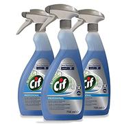 Paquete de 3 unidades de 750 ml Cif Professional Formula Glass & Multi-Surface Cleaner Streak y acabado sin manchas
