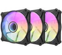 Paquete de 3 ventiladores ARGB de 120 mm INF8 (negro) - DARKFLASH