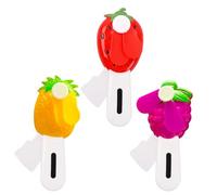 Paquete De 3 Ventiladores De Mano, Ventilador De Mano con Forma De Fruta, Ventilador Manual Pequeño Portátil, Ventilador De Mano para Niños (Colores Aleatorios)