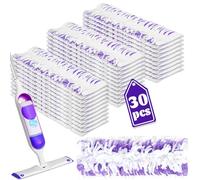 Paquete de 30 almohadillas desechables compatibles con almohadillas Swiffer Power Mop de repuesto para recambios de mopa Swiffer Power, recambios de almohadillas de fregona multisuperficie,