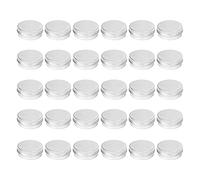 Paquete de 30 Envase Latas de Bálsamo Labial de Metal Redondo Tornillo Tapas (1)