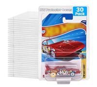Paquete de 30 fundas protectoras transparentes para almacenamiento de Hot Wheels, fundas de plástico tipo clamshell para modelos a escala 1:64, pantalla de Hot Wheels, 0.6 mm de grosor para vehículos