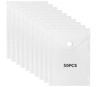 Paquete de 30 fundas transparentes para documentos A5, sobres de plástico PP impermeables para troqueles de manualidades, tarjetas y organización de oficina