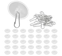 Paquete de 30 ganchos adhesivos de techo, pequeños ganchos adhesivos, ganchos de techo adhesivos pequeños, ganchos extraíbles, mini gancho transparente sin taladrar para festivales, bodas, fiestas de