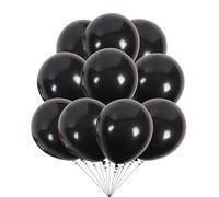 Paquete de 30 globos de látex negros de 12 pulgadas para cumpleaños, baby shower, boda, eventos, decoración brillante, guirnaldas, celebraciones, suministros de fiesta