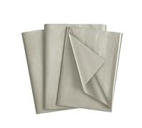 Paquete de 30 hojas de papel de seda de 50 x 70 cm, color plateado metálico sin ácidos