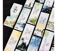 Paquete De 30 Marcapáginas De Poesía Clásica China,Juego De Marcapáginas De Tarjetas De Papel A Granel Para Hombre,Mujer Y Amantes De Los Libros,Regalos Para Estudiantes En El Aula