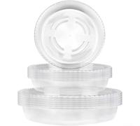 Paquete de 30 platillos transparentes para plantas, bandejas de goteo de plástico, varios tamaños, 15 cm, 20 cm, 25 cm, drenaje de agua transparente para uso en interiores y exteriores (25 cm)