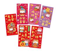 Paquete de 30 sobres rojos reciclables de diseño surtido ideales para celebraciones familiares de vacaciones y Año Nuevo chino, sobres rojos con diseños prometedores de caballos para buenas fortunas