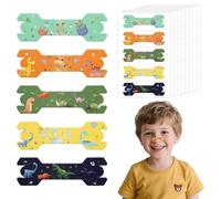 Paquete de 30 tiras nasales para niños de tamaño pequeño, patrón de dibujos animados, 1.75 x 0.55 pulgadas, tiras de nariz extra fuertes para niños, cinta nasal para aliviar la congestión nasal, cinta
