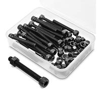 Paquete de 30 tornillos con cabeza hexagonal y tuerca M5 x 60 mm - Caja combinada - Tornillos cilíndricos de seis caras interiores - 12,9 grados - Acero al carbono