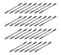 Paquete de 30 varillas de conexión para plantas de jardín, soportes de plástico para escalada para tubos redondos de 8 mm, enrejado vertical para tomates y verduras, verde